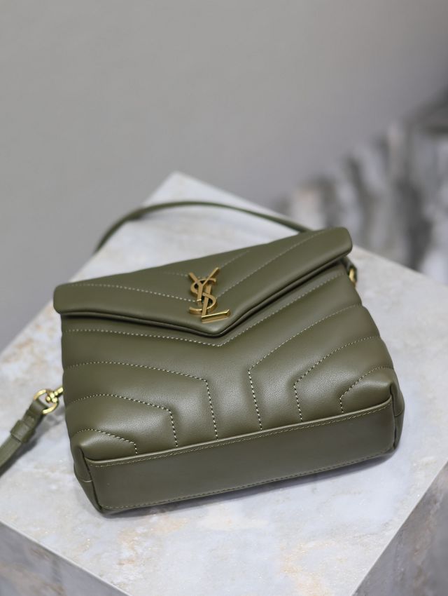 YSL original calfskin loulou mini bag 467072 dark green