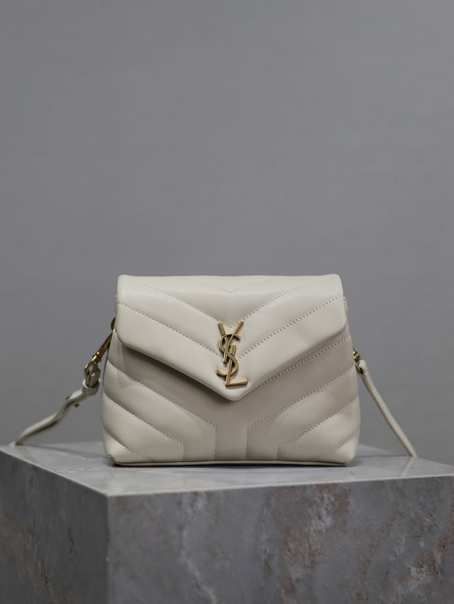 YSL original calfskin loulou mini bag 467072 white