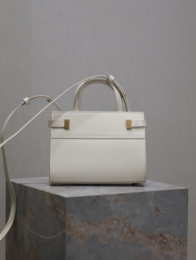 YSL original calfskin manhattan small handbag 593741 white