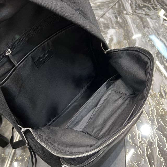 YSL original nylon canvas large city backpack 326865 black