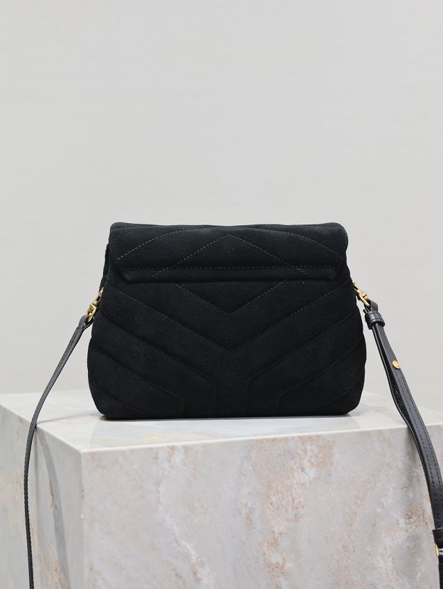 YSL original suede calfskin loulou mini bag 467072 black