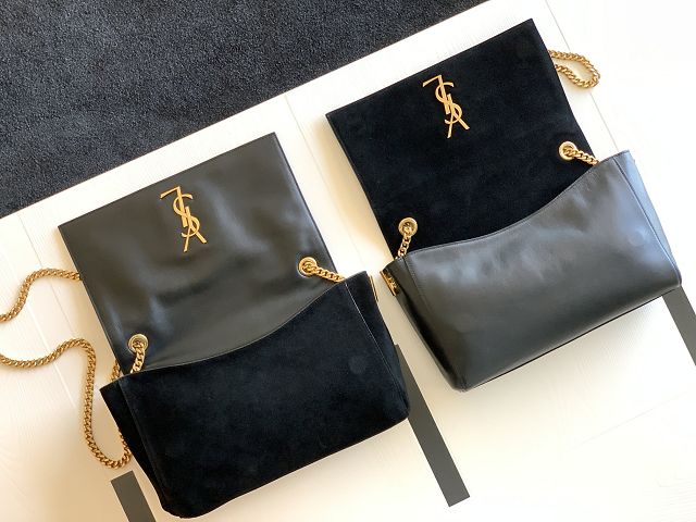 YSL original suede calfskin reversible medium kate bag 553804 black