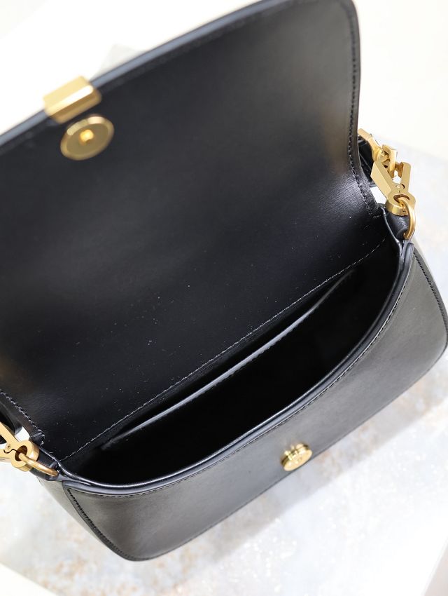 YSL original box calfskin voltaire top handle bag 753824 black