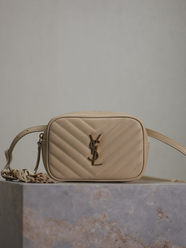 YSL original calfskin lou belt bag 534817 beige