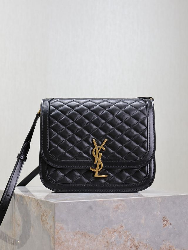 YSL original lambskin solferino medium satchel 635025 black