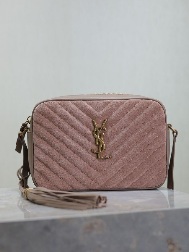 YSL original suede lou camera bag 520534 nude