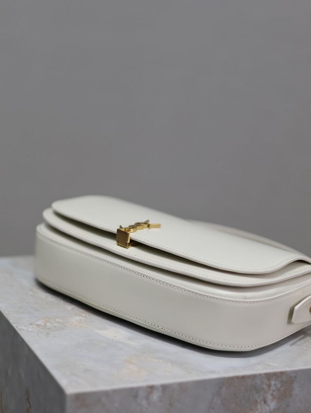 YSL original box calfskin voltaire bag 787671 white