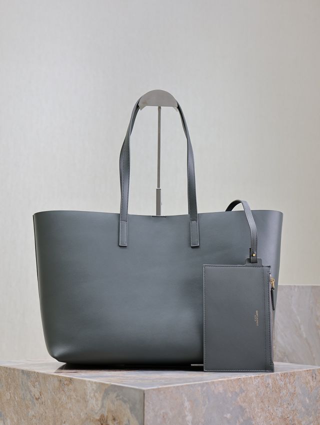 YSL original calfskin shopping tote bag 394195 grey