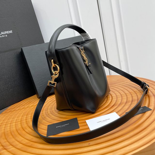 YSL original calfskin small le 37 bucket bag 749036 black