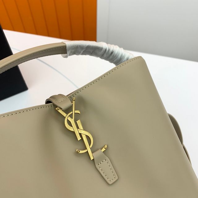 YSL original calfskin small le 37 bucket bag 749036 light apricot