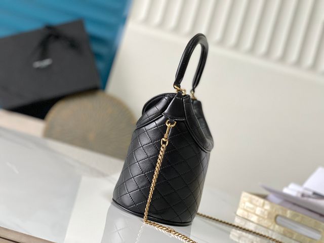 YSL original lambskin gaby mini bucket bag 763961 black