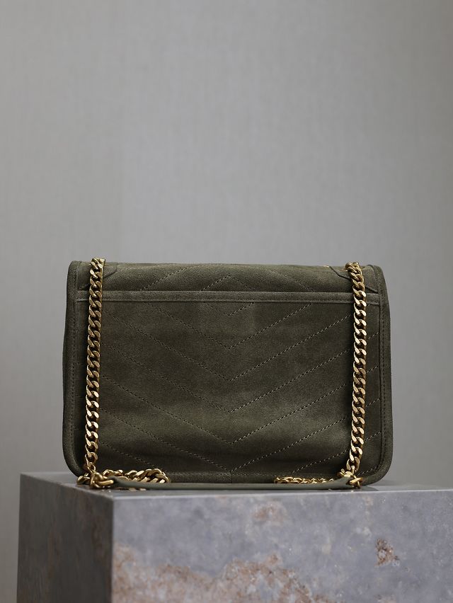 YSL original suede medium niki bag 633158 dark green