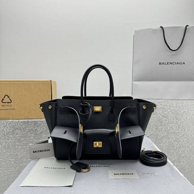 Balenciaga original calfskin bel air small carry all bag 8125452 black	