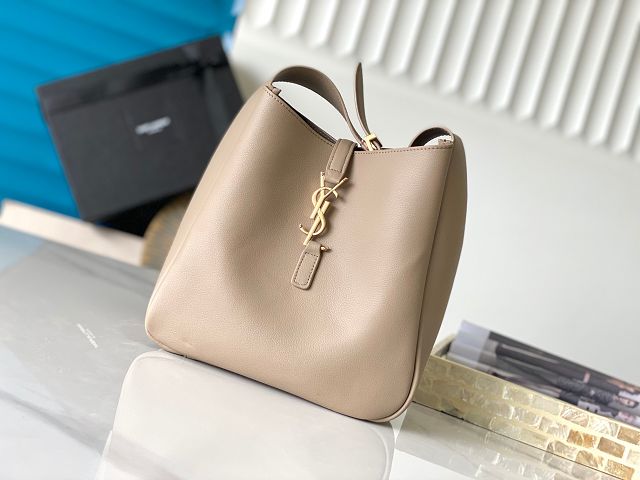 YSL original calfskin le 5A7 small tote bag 713938 beige