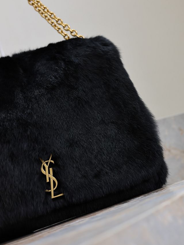 YSL original rabbit hair jamie 4.3 large bag 742431 black