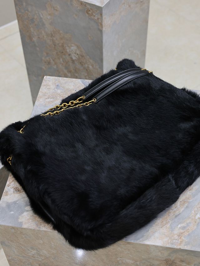 YSL original rabbit hair jamie 4.3 large bag 742431 black