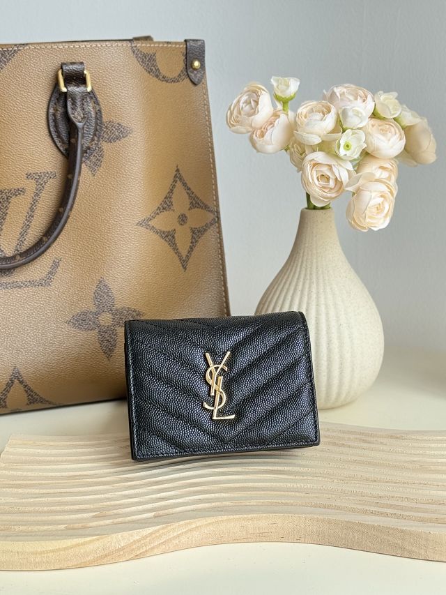 YSL original grained calfskin wallet 530841