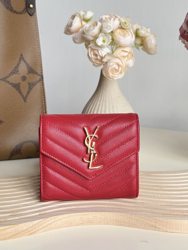 YSL original grained calfskin zippy wallet 403943