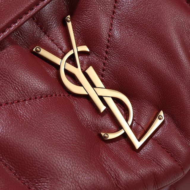 YSL original lambskin puffer small bag 577476 bordeaux