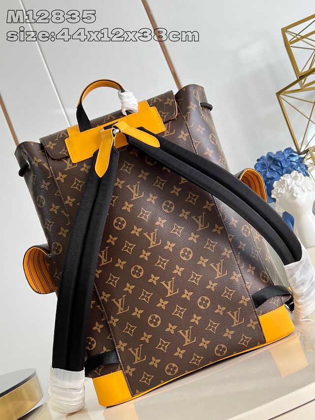 Louis vuitton original monogram canvas christopher backpack MM M46814 yellow