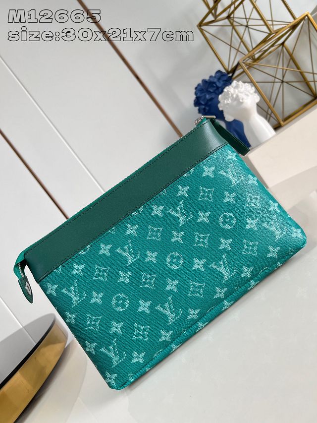 Louis vuitton original monogram canvas pochette voyage M12665 green