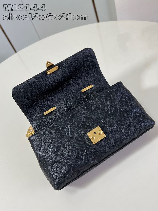 Louis vuitton original calfskin nano madeleine bag M12144 black