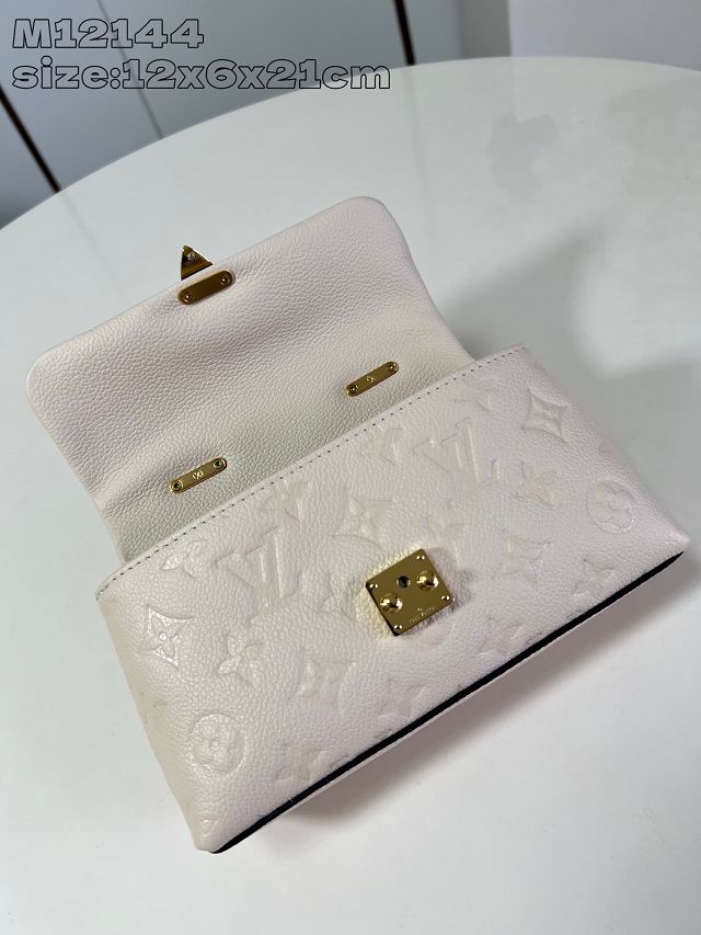 Louis vuitton original calfskin nano madeleine bag M12145 white