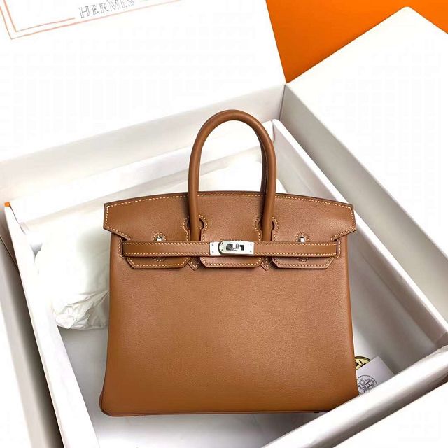 Hermes original swift leather birkin 30 bag H30-5 gold brown