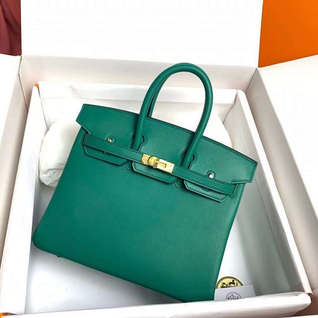 Hermes original swift leather birkin 30 bag H30-5 vert vertigo