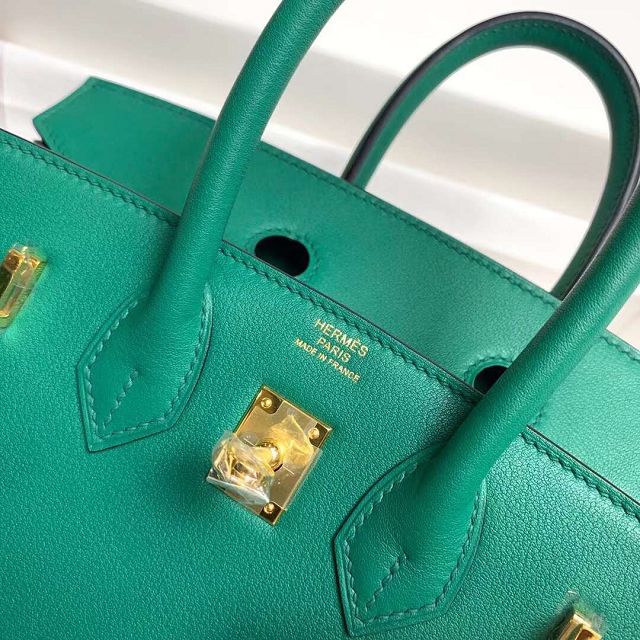 Hermes original swift leather birkin 30 bag H30-5 vert vertigo