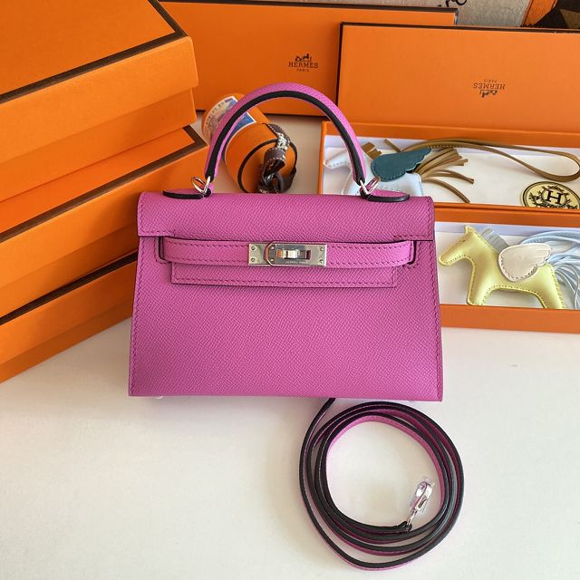 Hermes original epsom leather mini kelly 19 bag K0019 magnolia