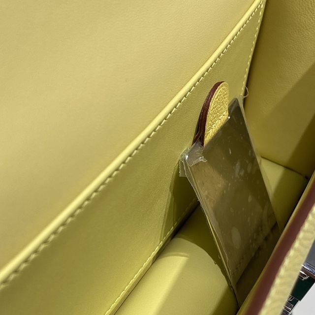 Hermes original epsom leather constance elan bag C024 lemon yellow