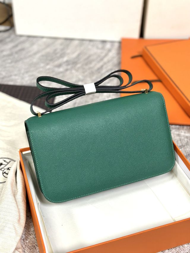 Hermes original epsom leather constance elan bag C024 malachite