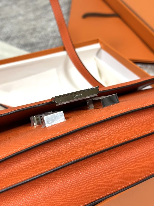 Hermes original epsom leather constance elan bag C024 orange