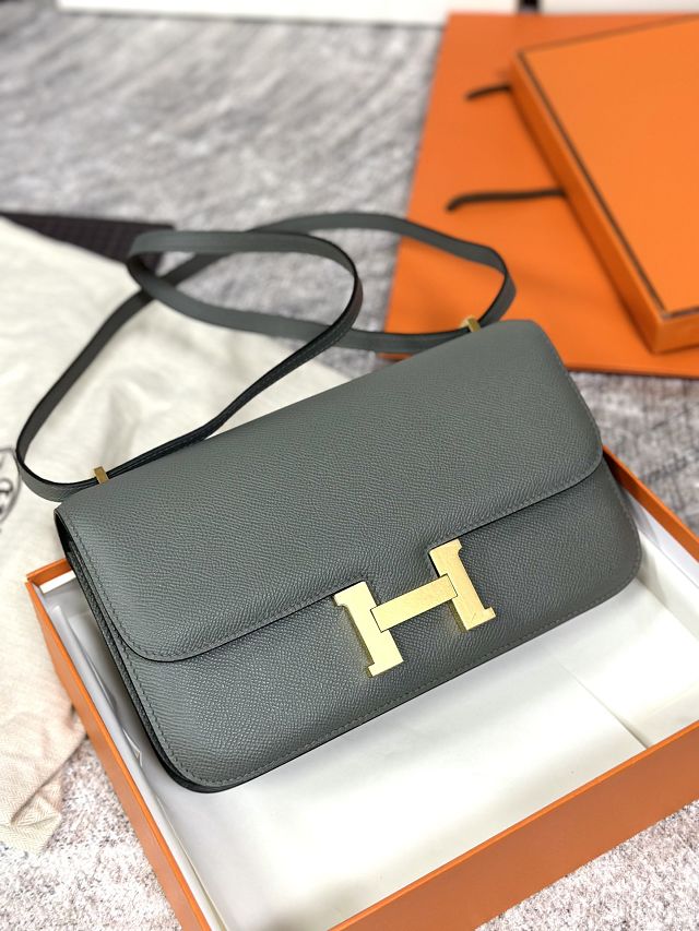 Hermes original epsom leather constance elan bag C024 vert amande 