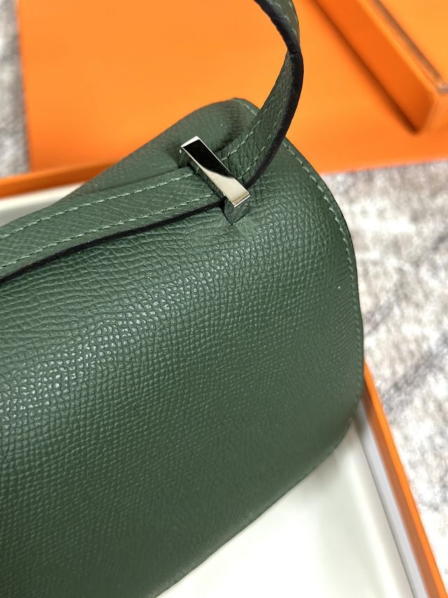 Hermes original epsom leather constance elan bag C024 vert anglais