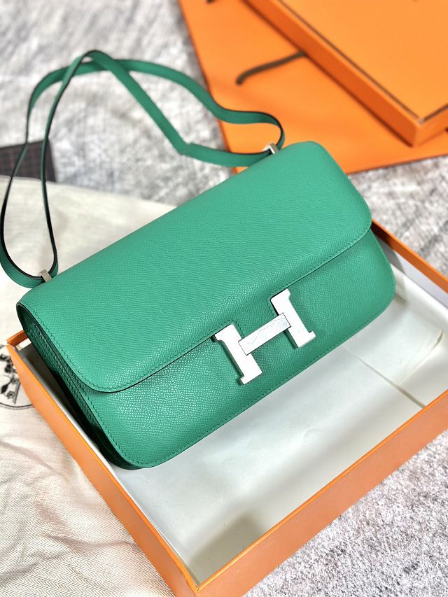 Hermes original epsom leather constance elan bag C024 vert jade