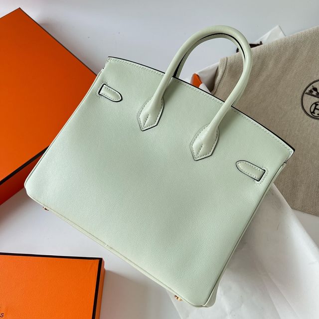 Hermes original swift leather birkin 25 bag H25-5 vert fizz