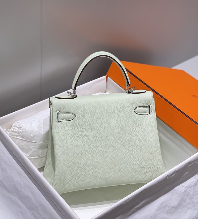 Hermes original togo leather kelly 32 bag K32 vert fizz