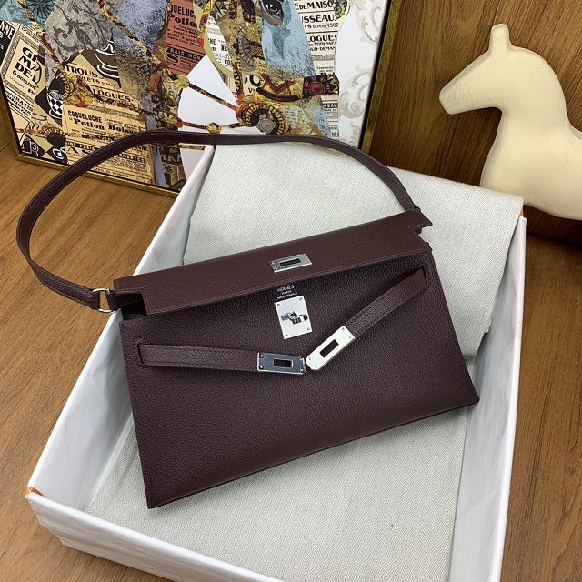 Hermes original chamkila leather kelly elan KE0028-5 rouge sellier