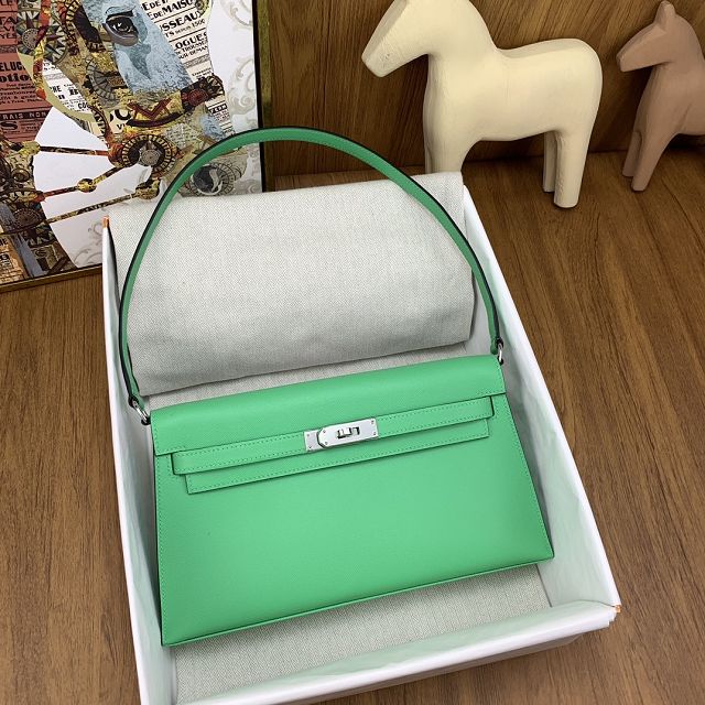 Hermes original madame leather kelly elan KE0028 vert comics