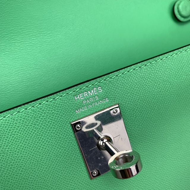 Hermes original madame leather kelly elan KE0028 vert comics