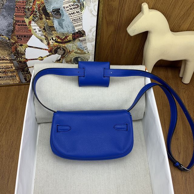 Hermes original swift leather kelly moove bag KM0019 blue 