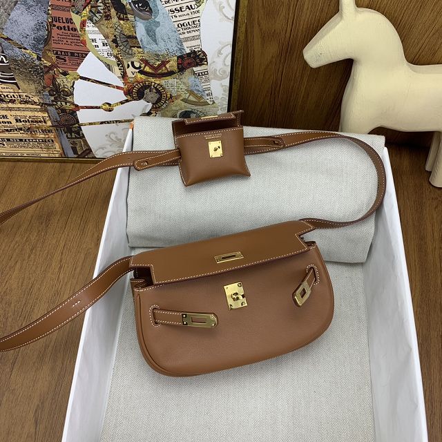 Hermes original swift leather kelly moove bag KM0019 brown