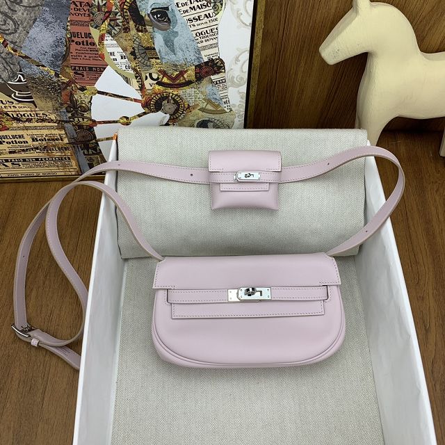 Hermes original swift leather kelly moove bag KM0019 mauve pale