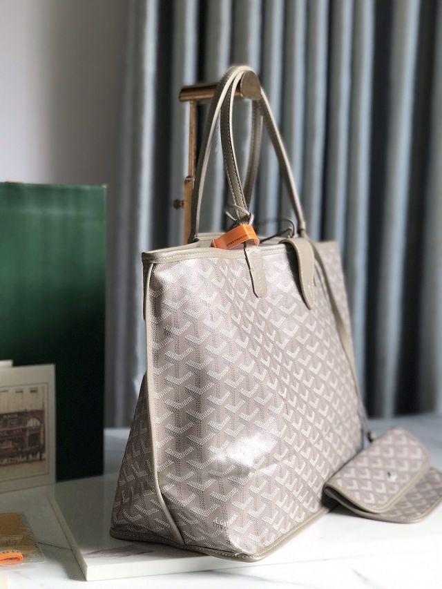 Goyard original calfskin&canvas reversible anjou PM bag GY0087 chai 