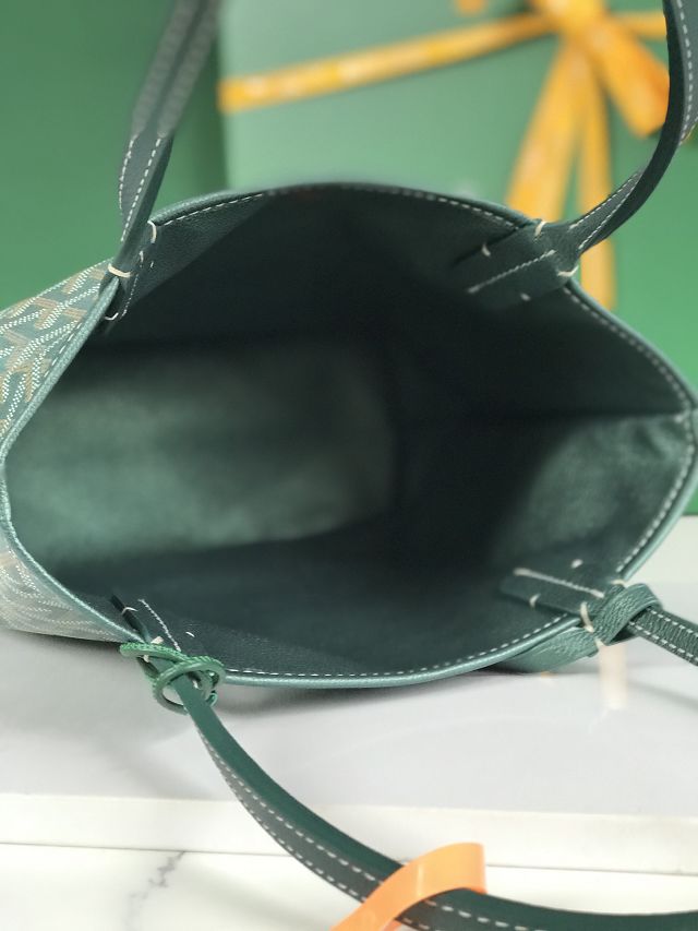 Goyard original calfskin&canvas reversible anjou mini bag GY0086 pearly green