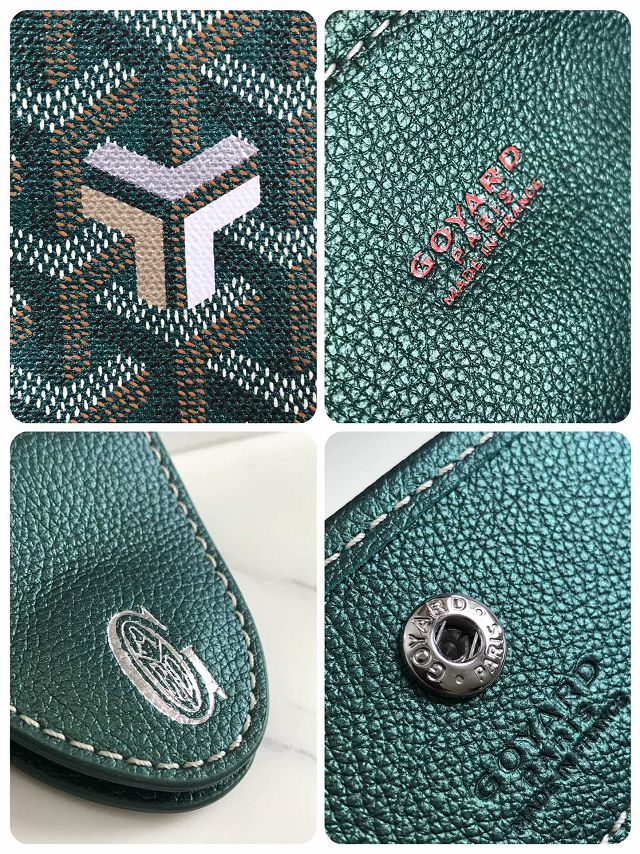 Goyard original calfskin&canvas reversible anjou mini bag GY0086 pearly green