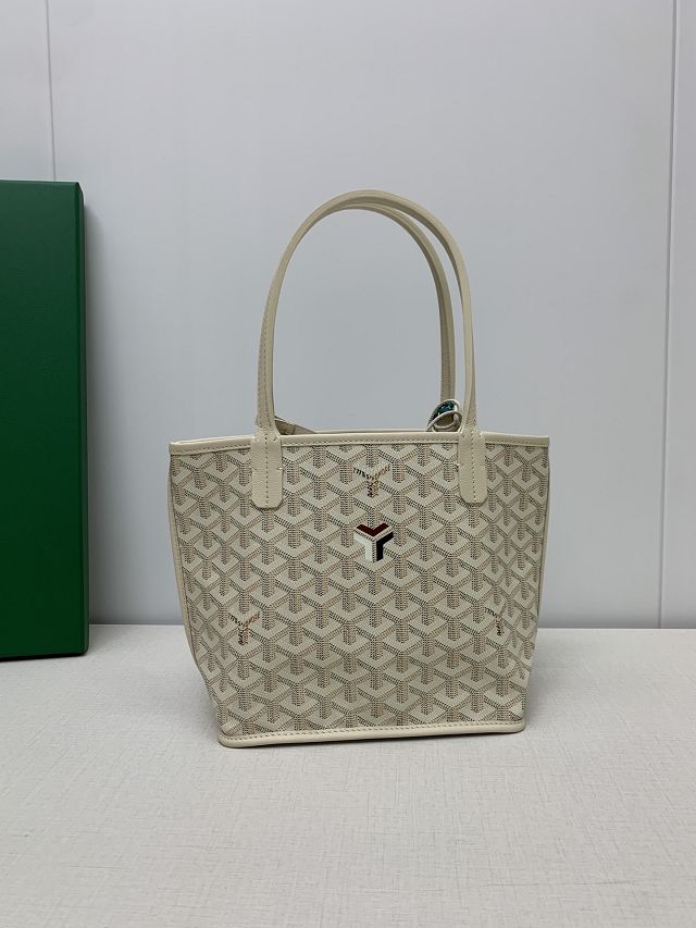 Goyard original calfskin&canvas reversible anjou mini bag GY0086 sand