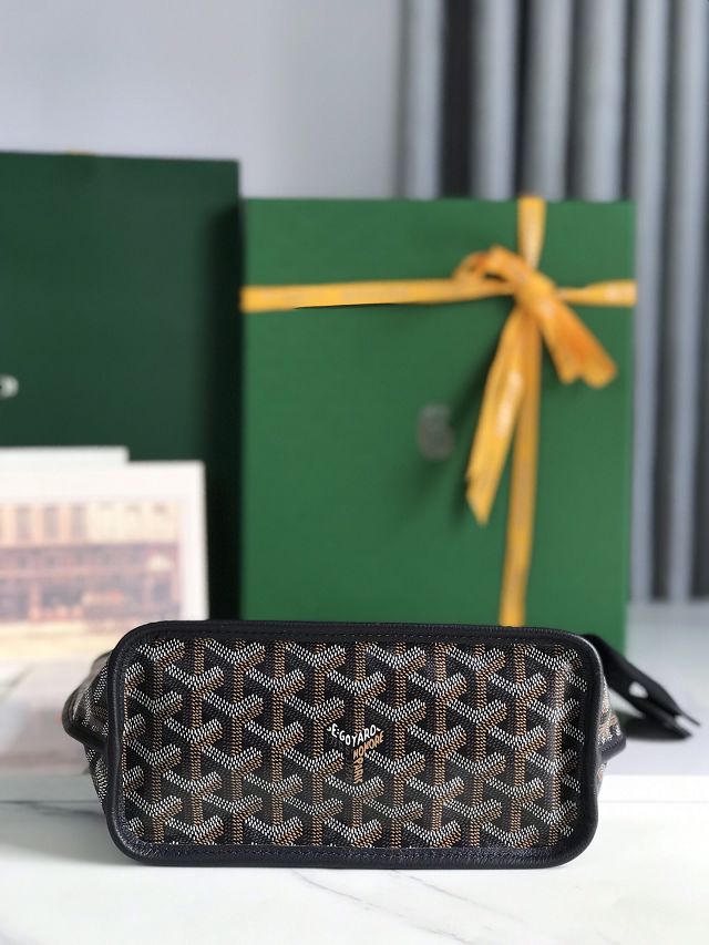 Goyard original calfskin&canvas reversible anjou mini bag GY0086-2 black